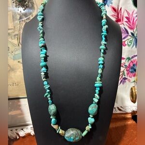 Vintage genuine turquoise necklace